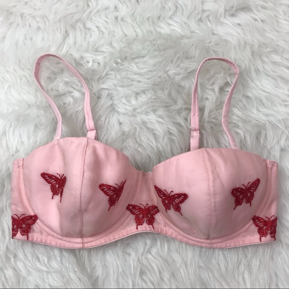 Fleur du Mal Other - Fleur Du Mal butterfly embroidered balconette bra